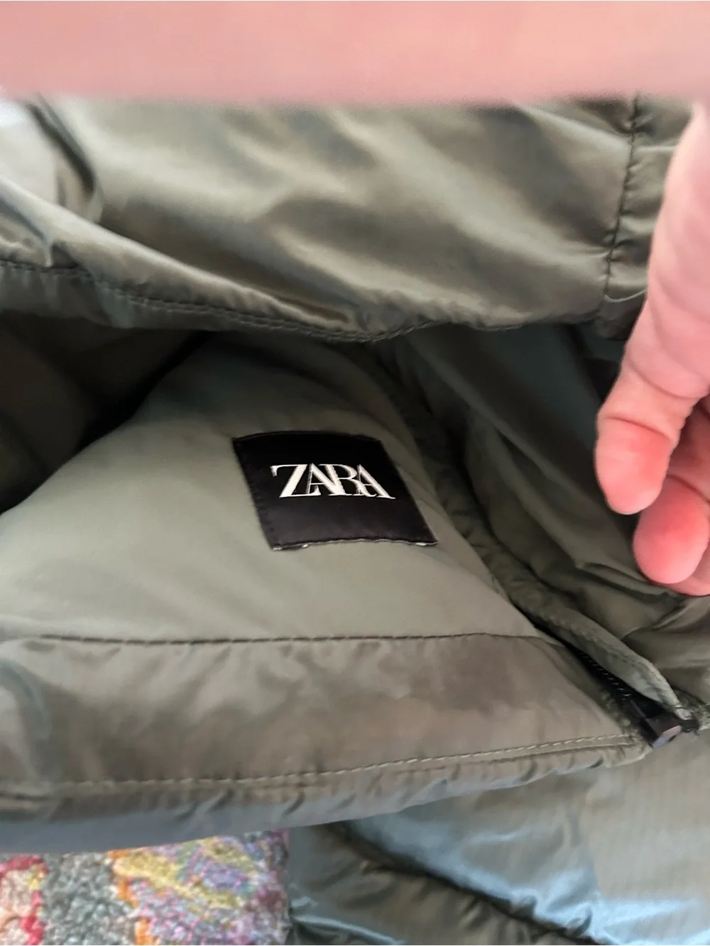 Zara Kids Olive Green Puffer Jacket with Hood